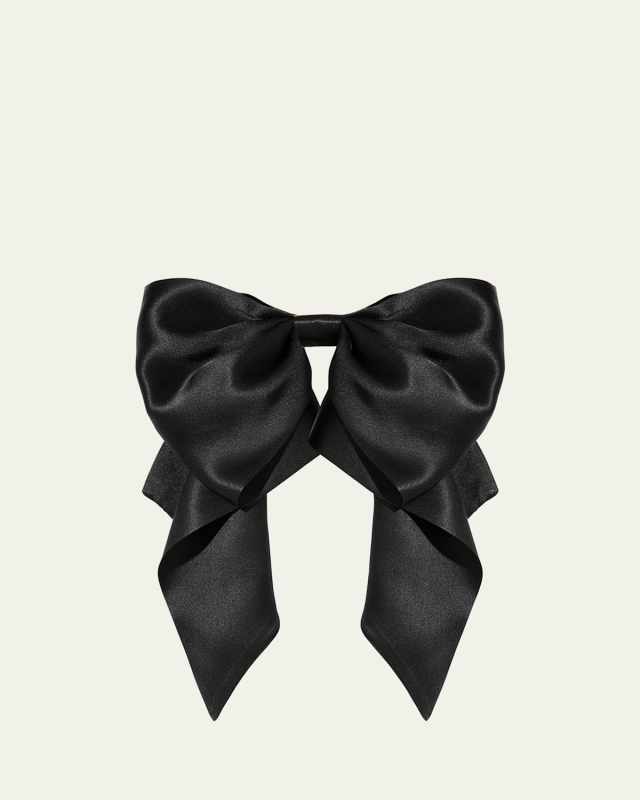 Clara Silk Charmeuse Bow Barrette